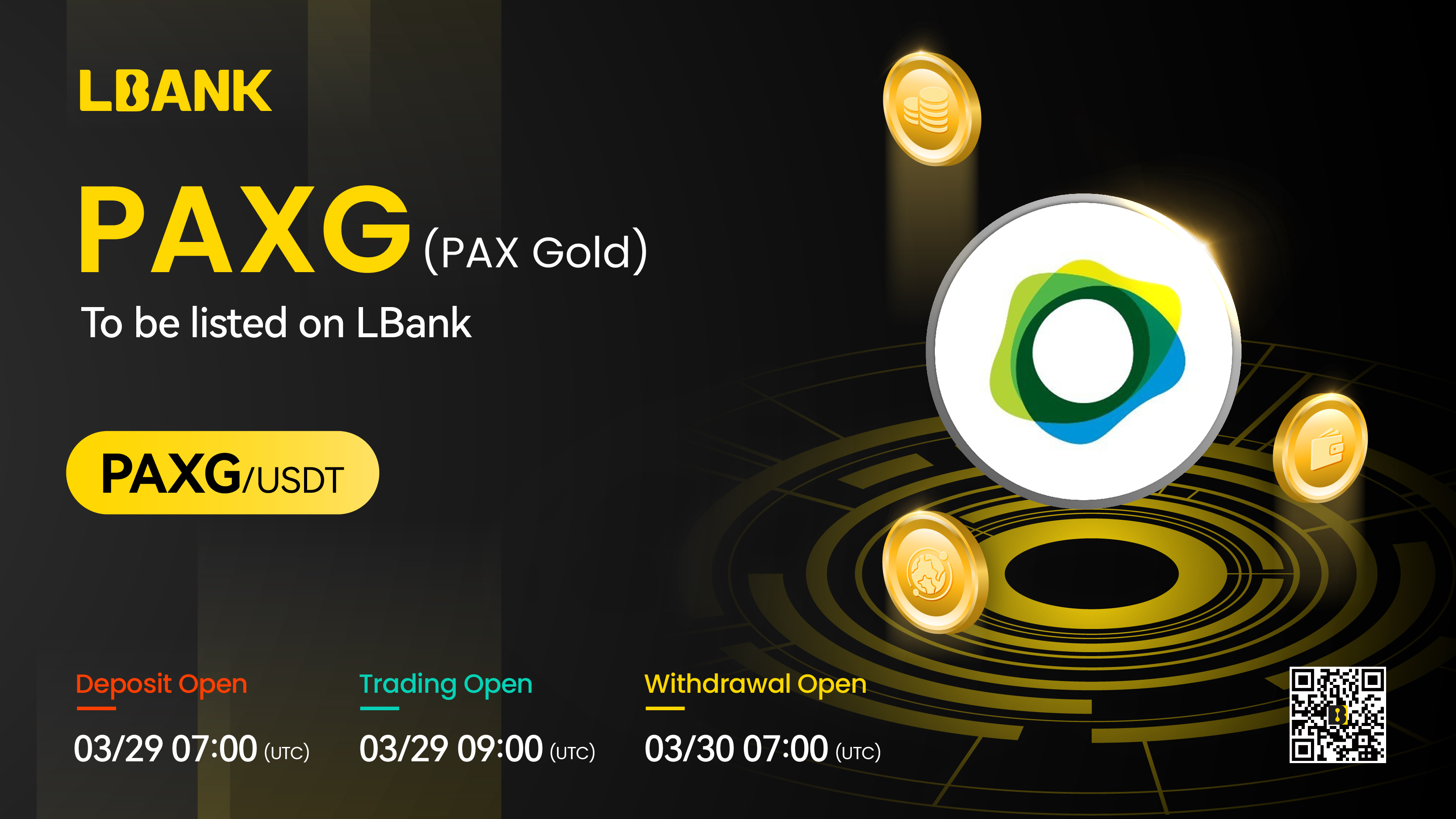 PAXG (PAX Gold) Will be Listed on LBank Support Center